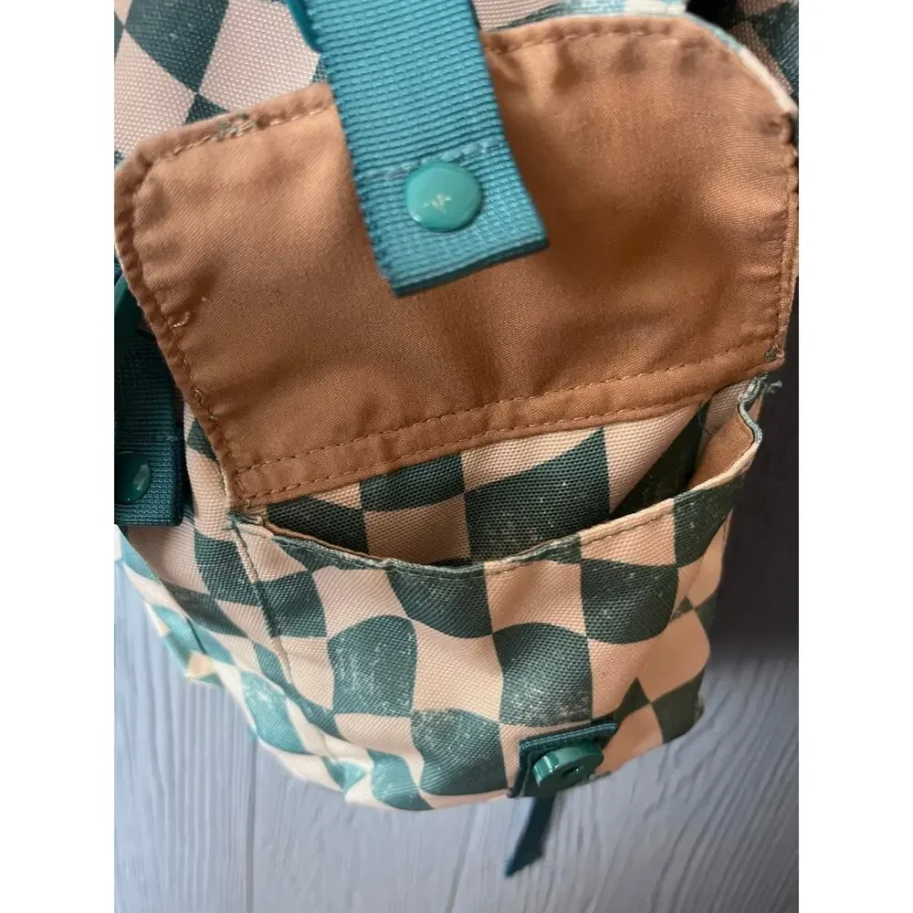 Art Class Girls Backpack Knapsack Rucksack Medium Green Checked Snap Pockets
